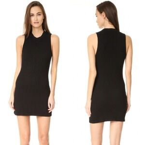 Cotton Citizen Monaco Waffle Knit Tank Dress Medium Black‎ Minimalist Casual